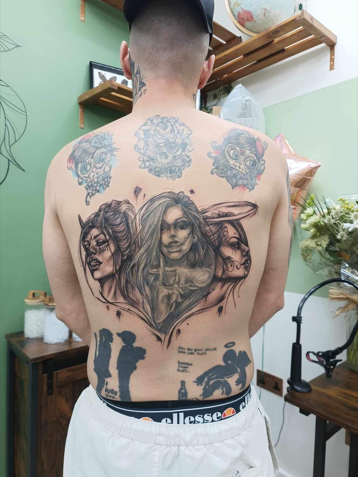 Black & Grey tattoo by Laurie Watts