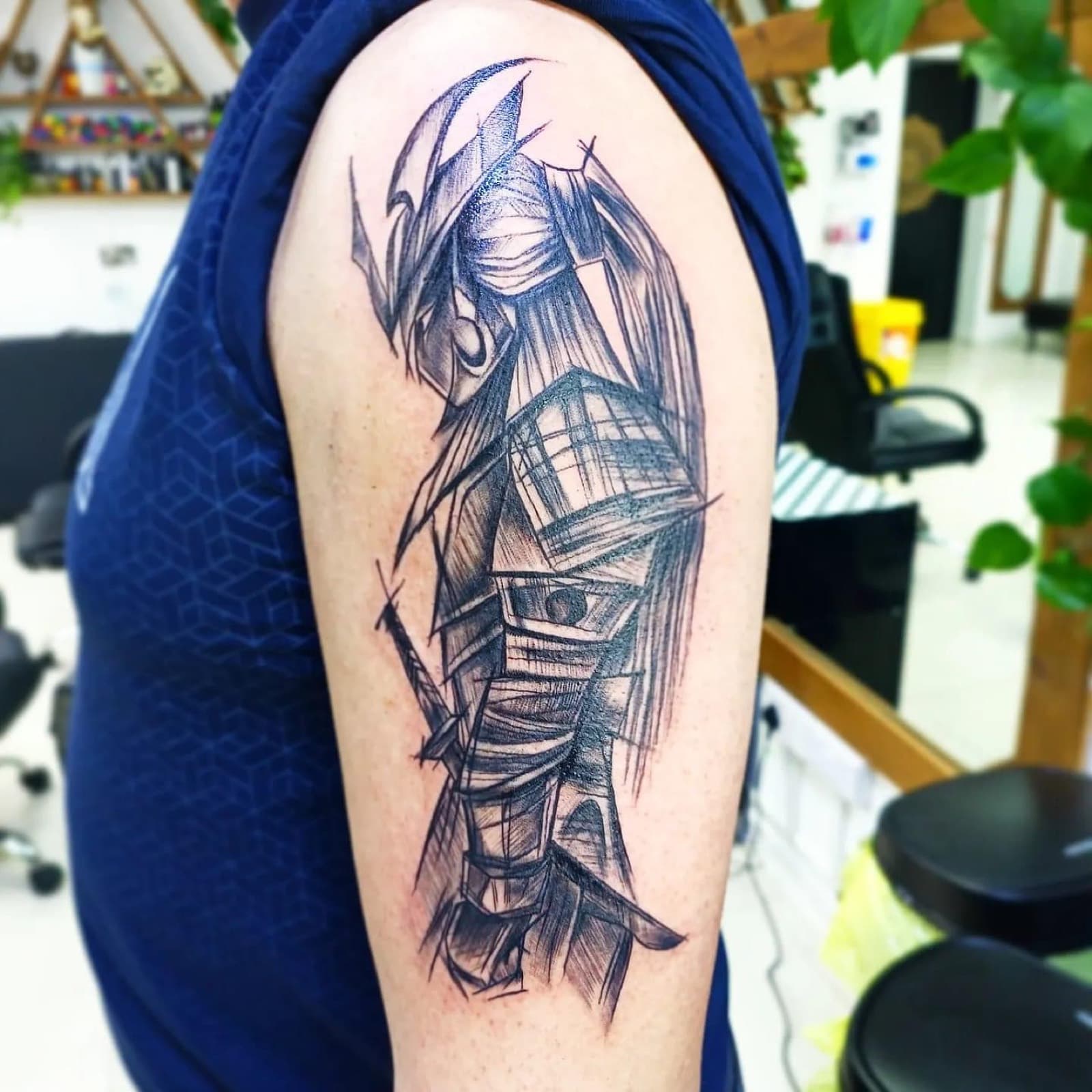 Black & Grey tattoo by Laurie Watts