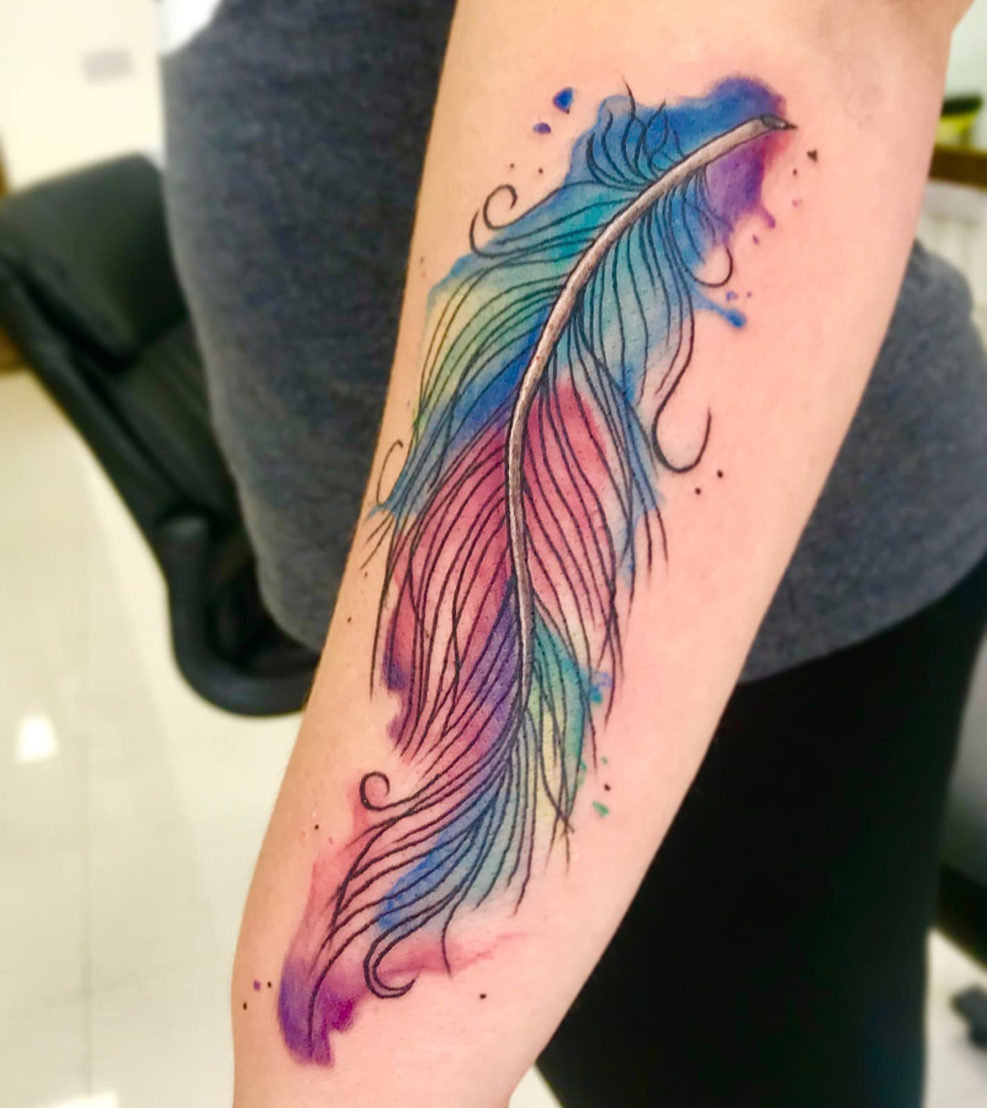 Colour tattoo by Laurie Watts