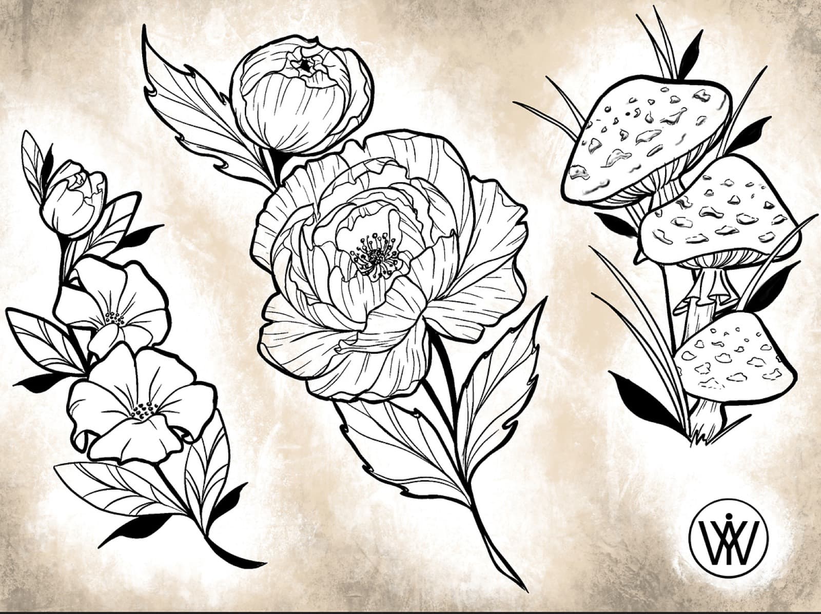 Designs & Flash tattoo by Laurie Watts