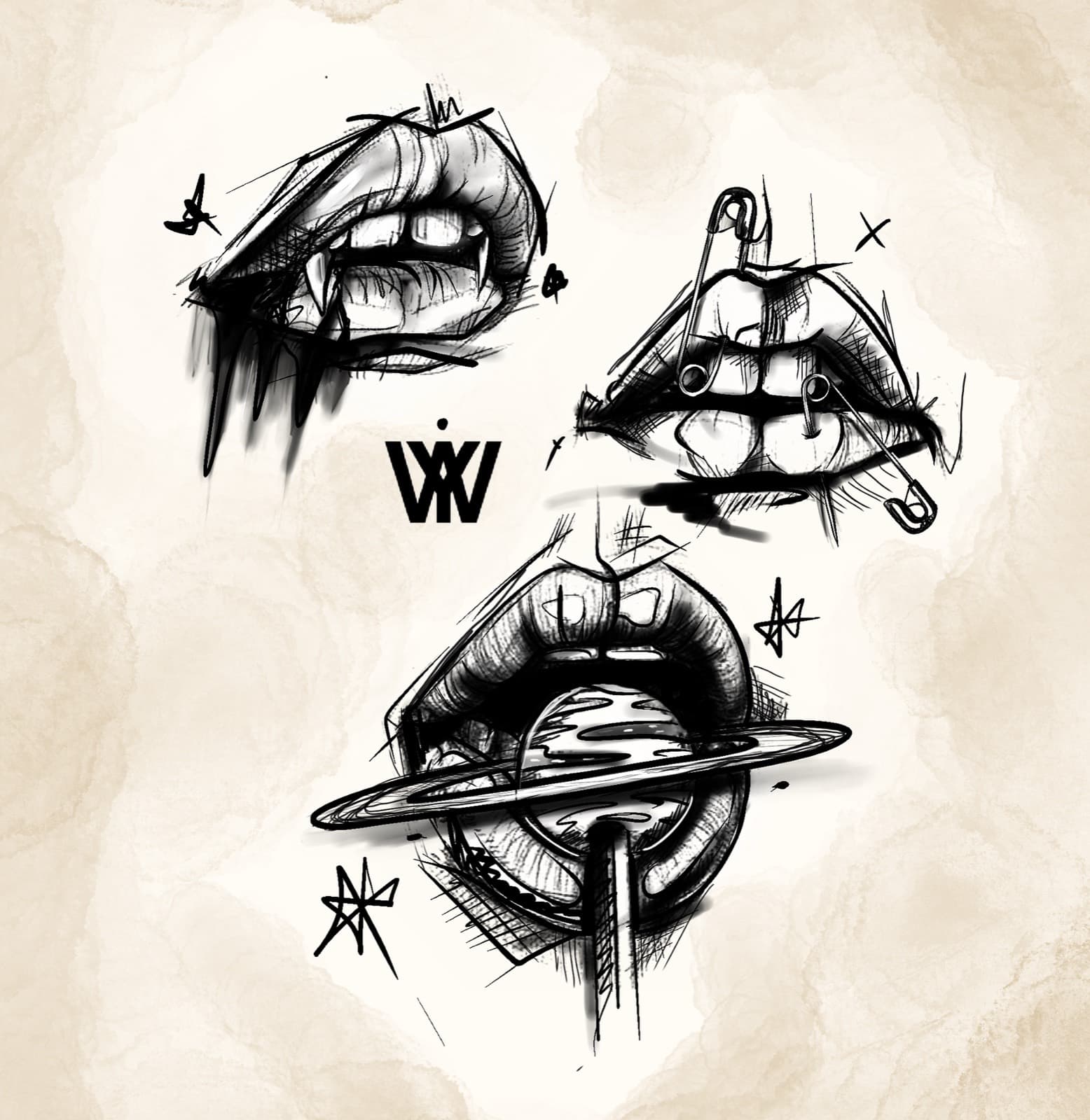 Designs & Flash tattoo by Laurie Watts