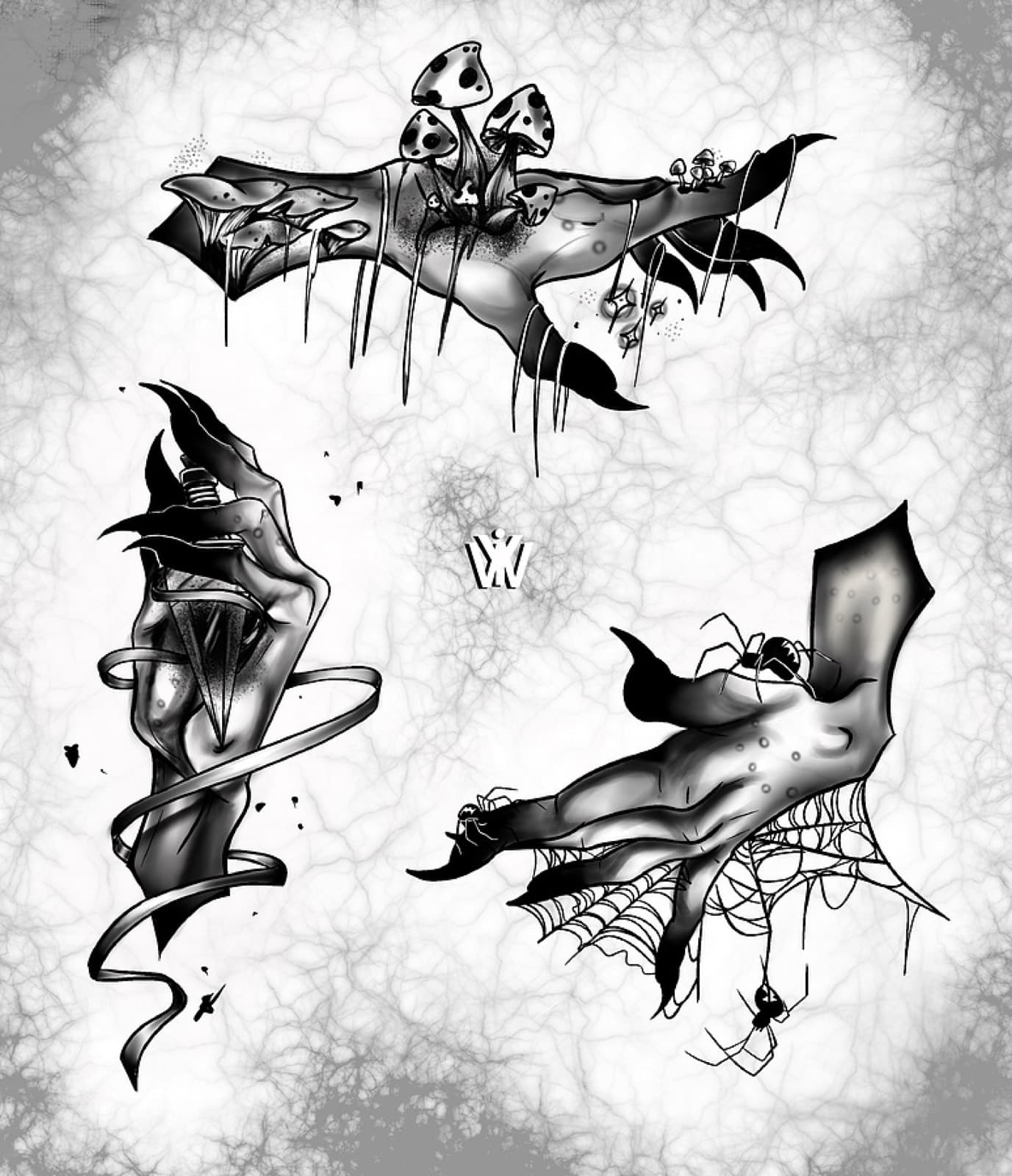 Designs & Flash tattoo by Laurie Watts